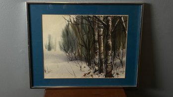 Watercolor Of Trees - Artist Signed