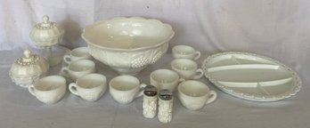 Lot Of Milk Glass