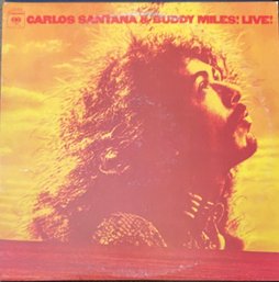CARLOS SANTANA & BUDDY MILES - LIVE! - 1972 BLUES ROCK VINYL LP 31308- VG CONDITION