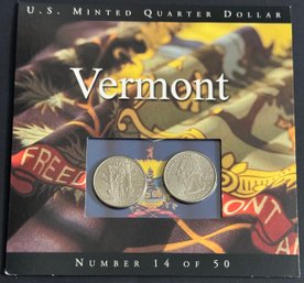 U.S. Minted Quarter Dollar Vermont