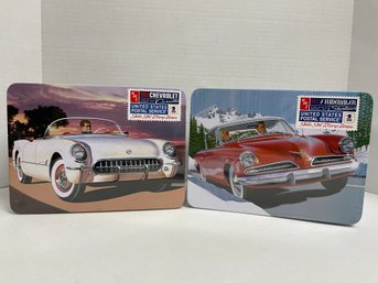 AMT, Pair Of 1/25 Model Kits In Metal Cases: 53'chevy & 53' Studebaker (#169)