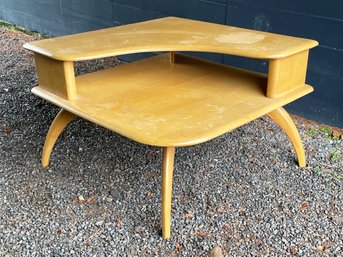 A Classic Mid Century Corner Step Up Table 'Kohinoor' By Heywood Wakefield