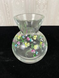 Handpainted Glass Vase