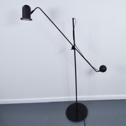 Vintage Black Arm Floor Lamp