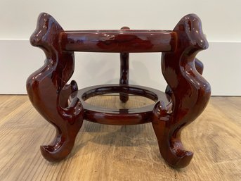 Chinese Wooden Pedestal For Vase Or Plant