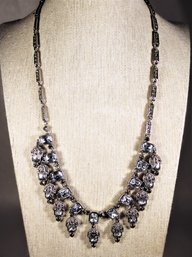 Super Quality Rhodium Plated White Rhinestone Paste Necklace