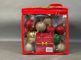 A Package Of Unbreakable Ornaments For The Tree