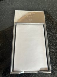 Pewterex York Pennsylvania Notepad Holder Engraved 8.5 X 4.5