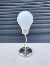 Vintage Glass Shade Light Bulb Lamp