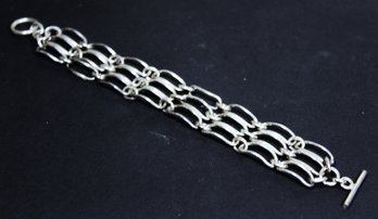 Fine Sterling Silver Fancy Link Bracelet