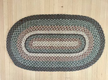 Oval Braided Wool Rug  2' 5' X 4'