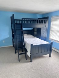 Pottery Barn Kids Bunk Beds With Desk And Shelving Unit Includes One Mattress And Box Spring