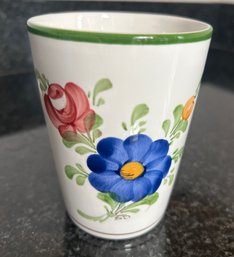 Wechsler Hand Painted Cup With Flowers, 4' Height