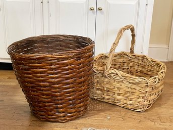 A Pairing Of Vintage Baskets
