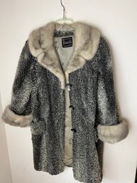 Fabulous Vintage Persian Lamb Coat With Fur Cuffs & Collar - Reichbind Furs New Haven, CT