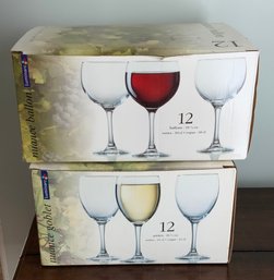 2 Boxes Of Wine Glasses By Luminarc ~ 24 Glasses ~