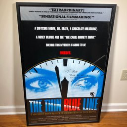 VERY COOL Signed - The Thin Blue Line - Movie Poster - Signed ERROL MORRIS - Very Nice Frame -