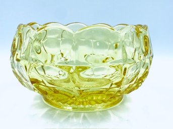 Vintage Pioneer Smoked Carnival Crimped Edge Bowl By Federal Glass