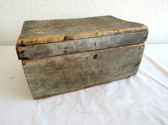 Antique Primitive Wood Document Box