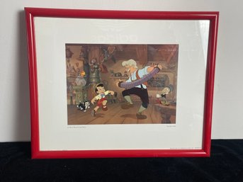 Pinocchio 1940 A True Wish Come True Lithograph Print In Frame