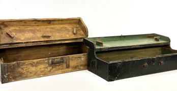 A Pairing Of Antique Tool Or Gun Cases