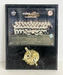 Yankees 1998 World Series Champions Plaque
