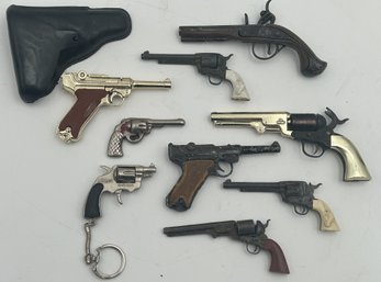 Vintage Cap And Toy Gun Lot- Includes MARX Luger With Original Holster