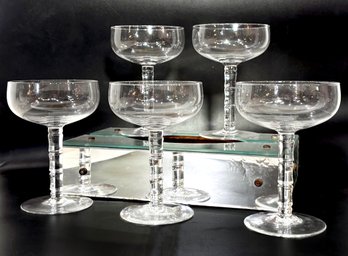 Glamorous Margarita Glasses And A Mirrored Tissue Box