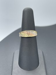 Tri Color Gold Vermeil Ring In 14k Gold