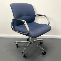 Vintage Blue Steelcase Rolling Desk Chair