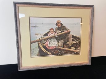 The Helping Hand, 1881 2X Matted 22x20 Gold Ornate Framed Art Print By Emile Renouf