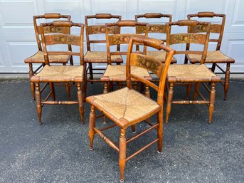 Set Of 8 Hitchcock Chairs