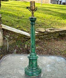 A Vintage Faux Marble Stick Lamp