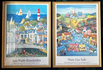 A Pair Of Vintage Gallery Prints By Marie-Line Sulle