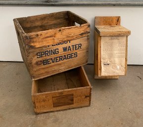 Bat House & Wood Crates - Pequot Spring Water, Caves S Joao