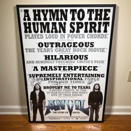 Very Cool Framed Poster THE STORY OF ANVIL  Signed As Shown - VERY COOL POSTER ! - Don't Miss This One !