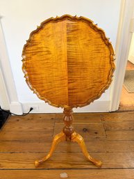 Handmade Tiger Maple Tilt Top Table