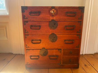 Antique Japanese Tansu Style Chest
