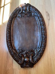 Hand-Carved Ebonized Ornate Wooden Tray