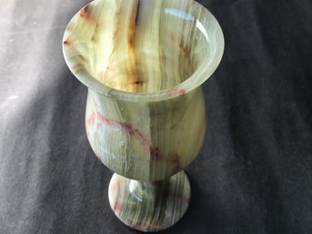 Tall Onyx Gem Stone Cup, 7 Inch By 3 Inch