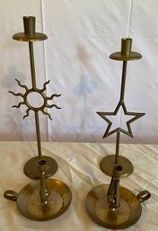 Four Brass Candle Stick Holders