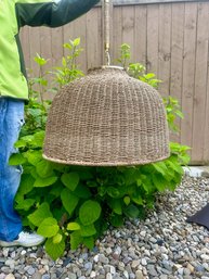 Large Hanging Woven Pendant Lamp