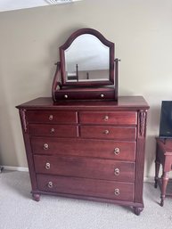 Beautiful Ethan Allen Solid Wood Tall Dresser With Mirror And Jewelry Drawer
