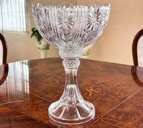 A Large Crystal Pedestal Bowl