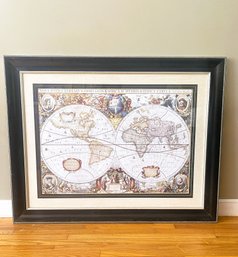 Map Of The World Framed And Double Matted