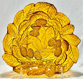 Vintage Indiana Glass Co. Amber Loganberry Bowl