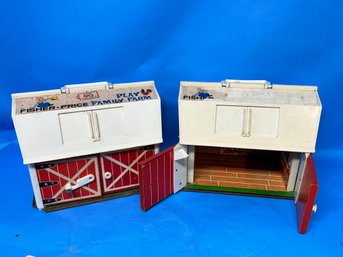 A Pair Of 1967 Fisher Price Barns
