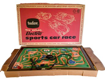 Vintage Tudor Tru Action Electric Sports Car Race In Original Box