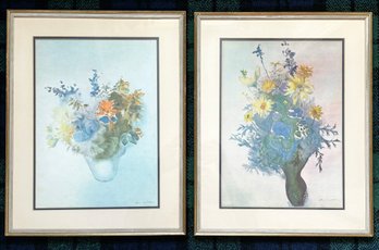 A Pair Of Original Watercolors - Indistinctly Signed