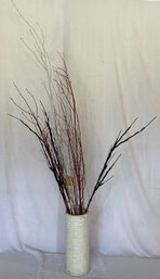 Ceramic Vase With Decorative Twigs